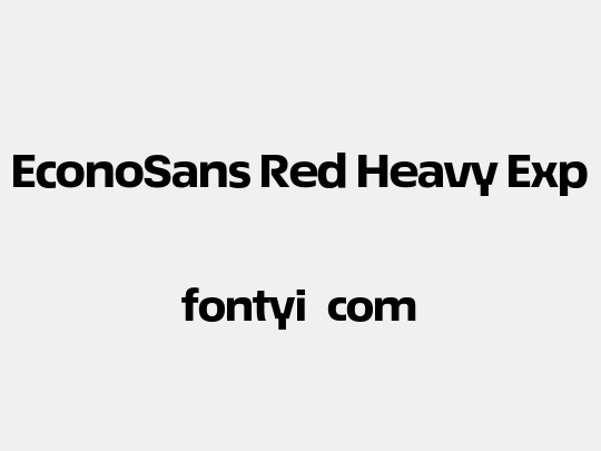 EconoSans Red Heavy Exp