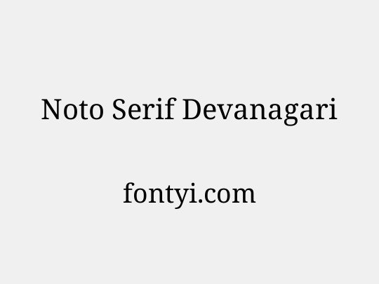 Noto Serif Devanagari