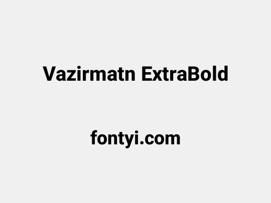 Vazirmatn ExtraBold