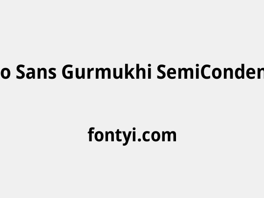 Noto Sans Gurmukhi SemiCondensed