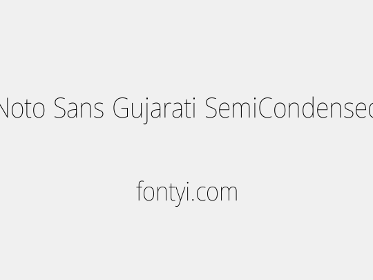 Noto Sans Gujarati SemiCondensed Thin