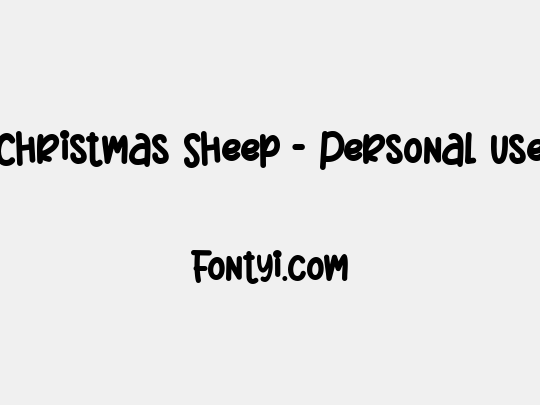 Christmas Sheep - Personal Use