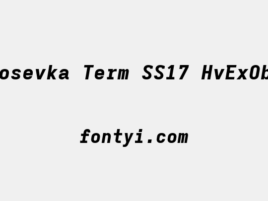 Iosevka Term SS17 HvExObl