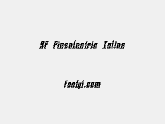 SF Piezolectric Inline
