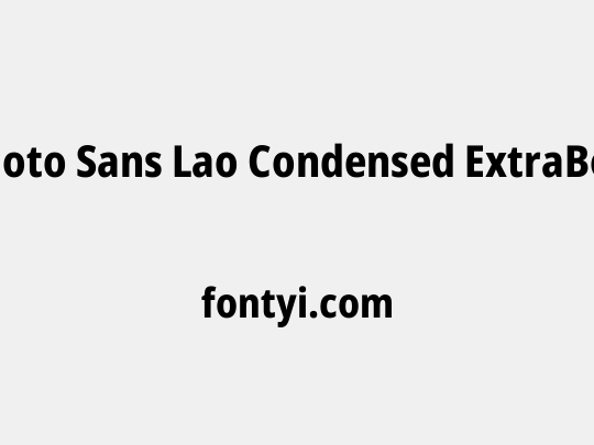 Noto Sans Lao Condensed ExtraBold