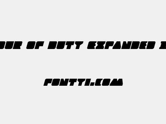 Contour of Duty Expanded Italic