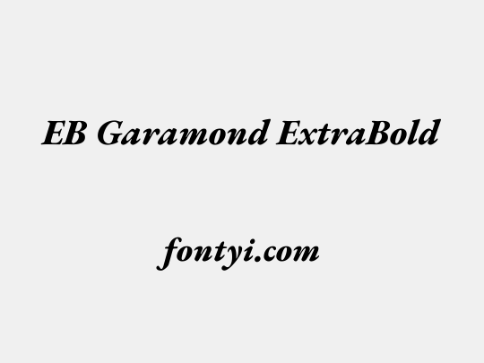 EB Garamond ExtraBold