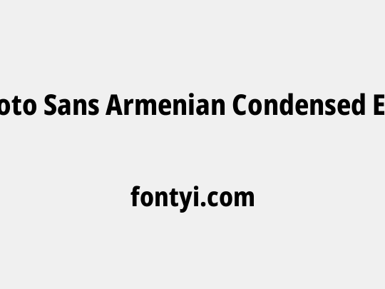 Noto Sans Armenian Condensed ExtraBold