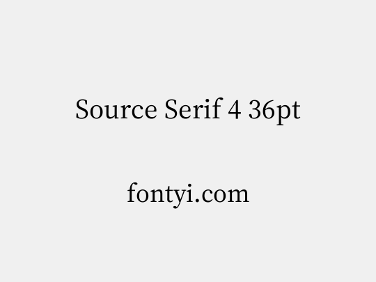 Source Serif 4 36pt