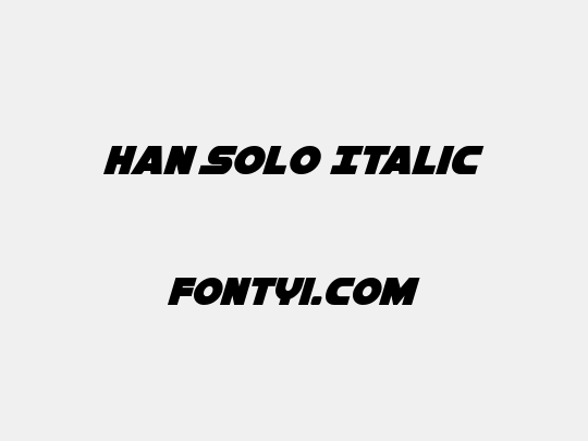 Han Solo Italic