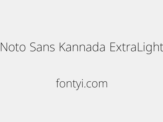 Noto Sans Kannada ExtraLight