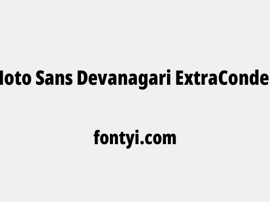 Noto Sans Devanagari ExtraCondensed Black