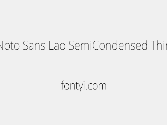 Noto Sans Lao SemiCondensed Thin
