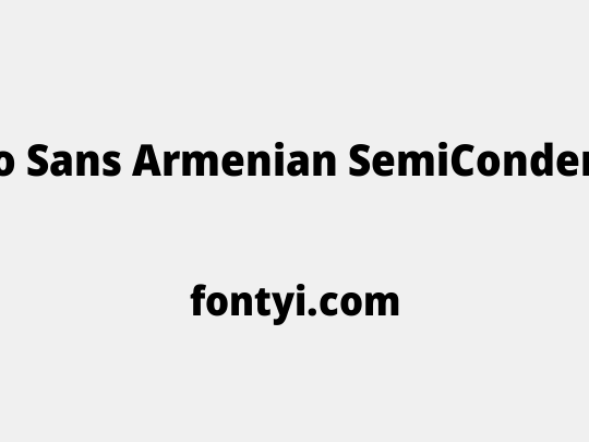 Noto Sans Armenian SemiCondensed Black