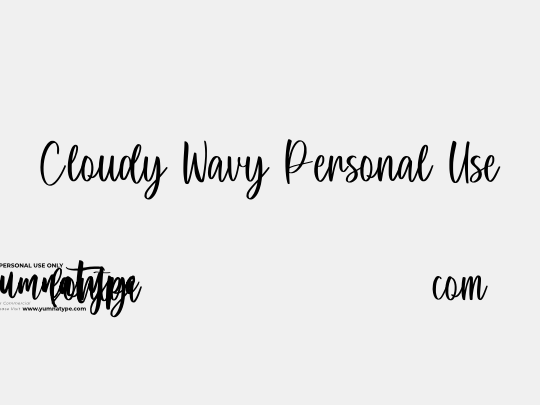 Cloudy Wavy Personal Use