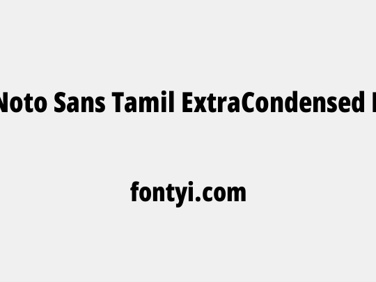 Noto Sans Tamil ExtraCondensed Black