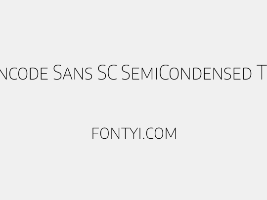 Encode Sans SC SemiCondensed Thin