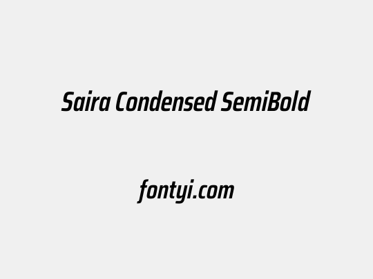 Saira Condensed SemiBold