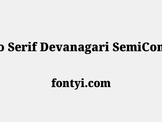Noto Serif Devanagari SemiCondensed Black