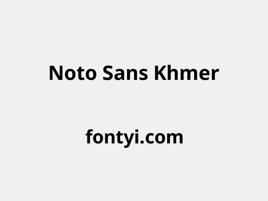 Noto Sans Khmer