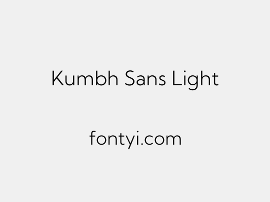 Kumbh Sans Light