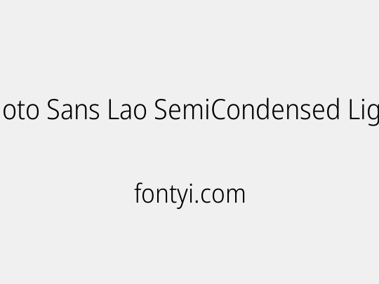 Noto Sans Lao SemiCondensed Light