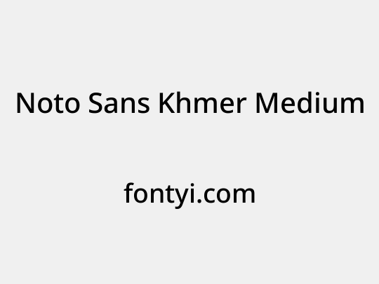 Noto Sans Khmer Medium