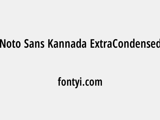 Noto Sans Kannada ExtraCondensed SemiBold