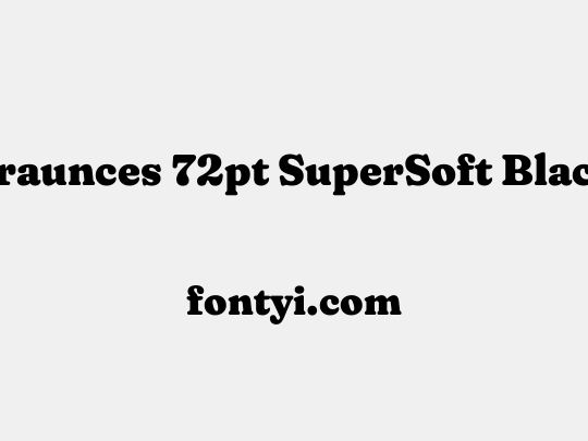 Fraunces 72pt SuperSoft Black