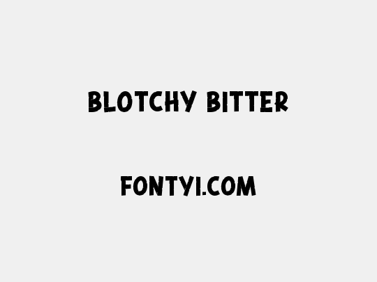 Blotchy Bitter