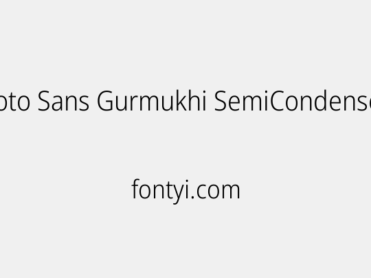 Noto Sans Gurmukhi SemiCondensed Light