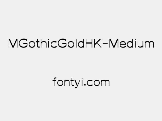 MGothicGoldHK-Medium