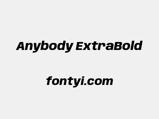Anybody ExtraBold