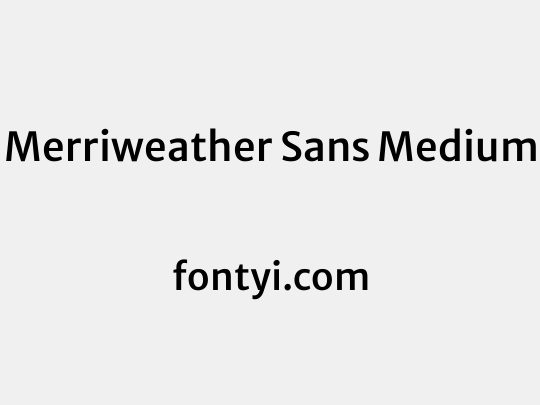 Merriweather Sans Medium