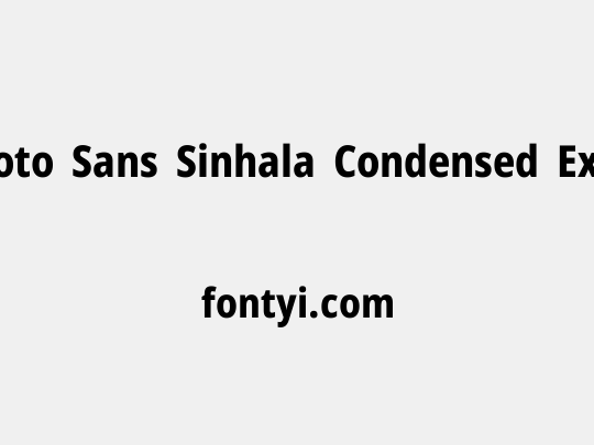 Noto Sans Sinhala Condensed ExtraBold