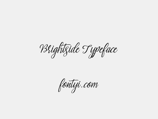 Brightside Typeface