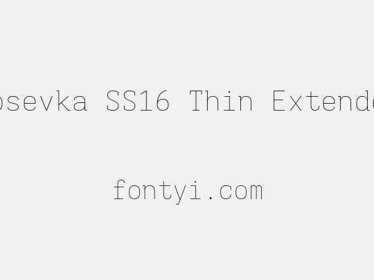 Iosevka SS16 Thin Extended