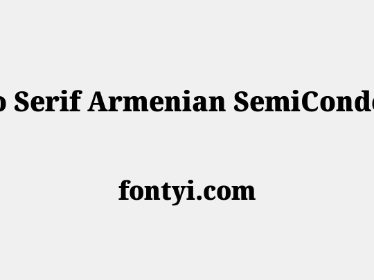 Noto Serif Armenian SemiCondensed Black