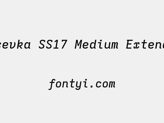 Iosevka SS17 Medium Extended