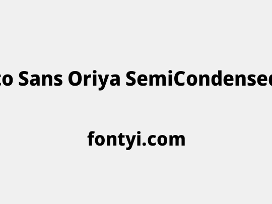 Noto Sans Oriya SemiCondensed ExtraBold