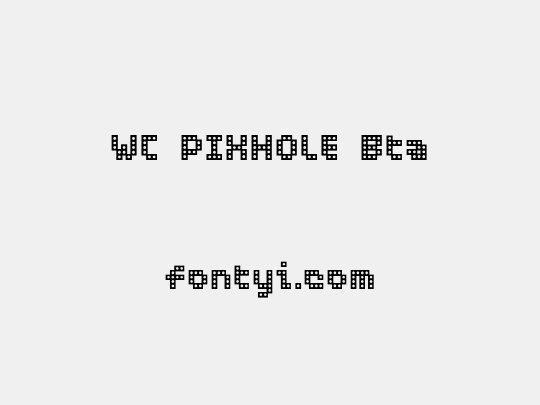 WC PIXHOLE Bta