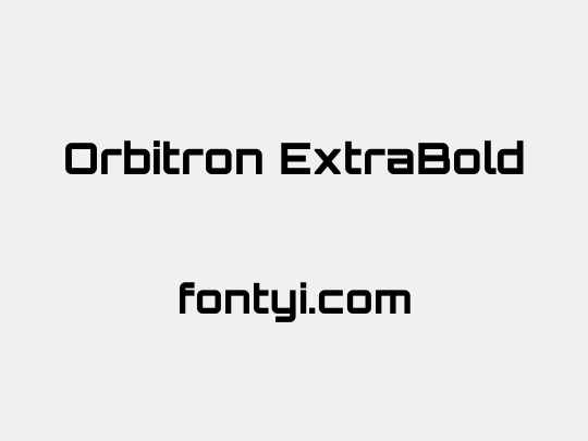 Orbitron ExtraBold