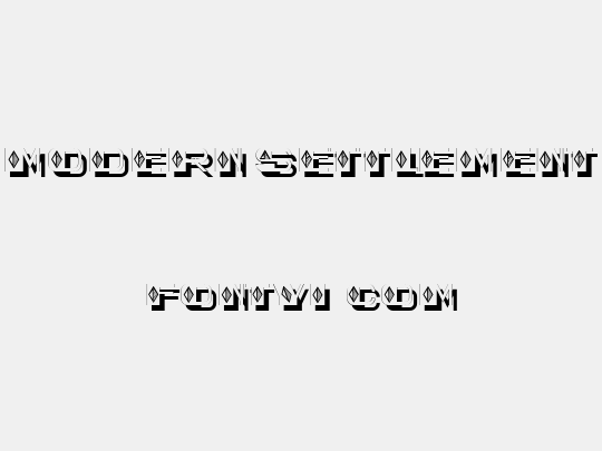 Modern Settlement