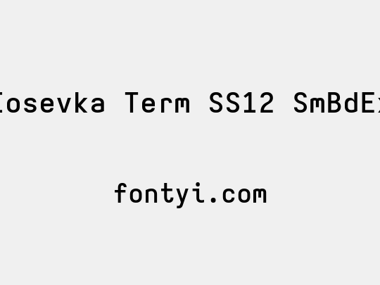 Iosevka Term SS12 SmBdEx