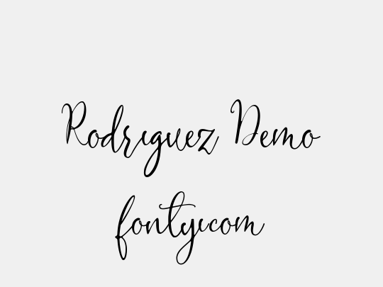 Rodriguez Demo