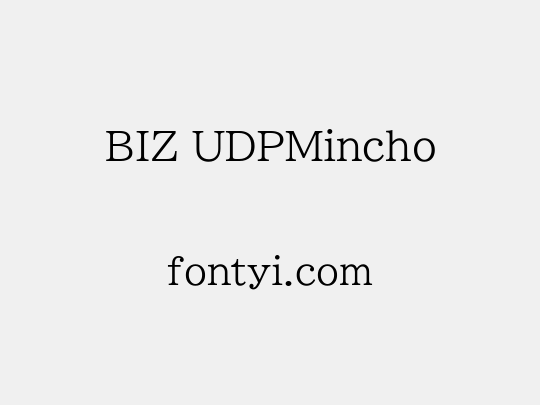 BIZ UDPMincho