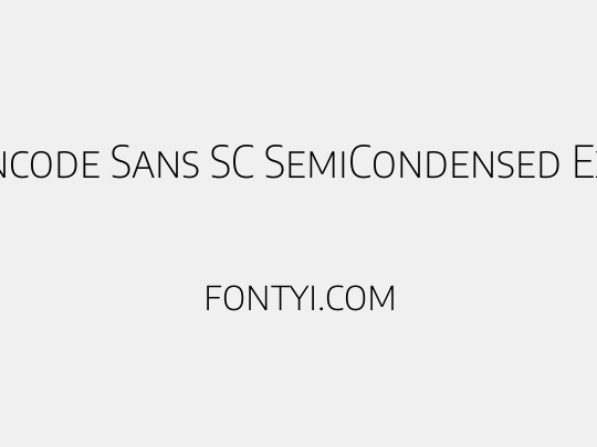 Encode Sans SC SemiCondensed ExtraLight