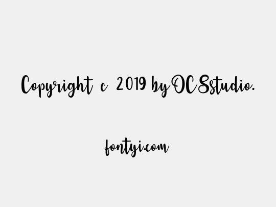 Copyright (c) 2019 by OCSstudio. All rights reserved.