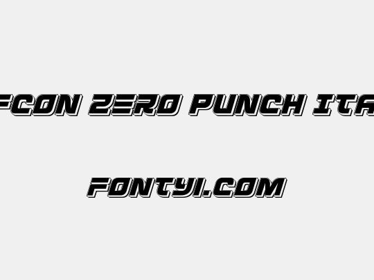 Defcon Zero Punch Italic