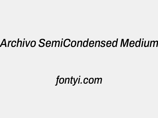 Archivo SemiCondensed Medium